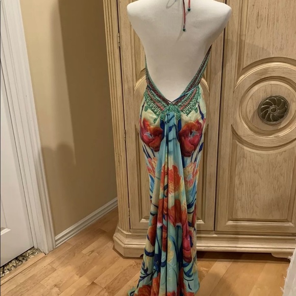 NWT COF 3 Way Floral Embellished Maxi Dress O/S - Picture 3 of 4